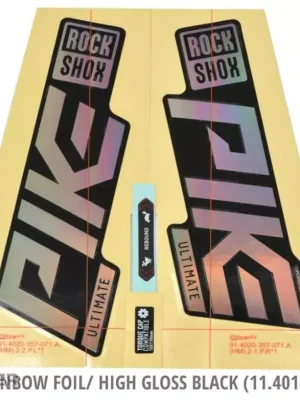 Rock Shox Decal pro Pike Ultimate 27,5"/29" 2021 gloss rainbow foil/high gloss black Výprodej