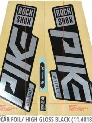 Rock Shox Decal pro Pike Ultimate 27,5"/29" 2021 gloss polar foil/high gloss black Sezónní Sleva