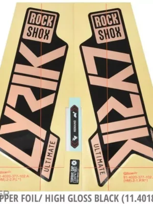 Expresní Doručení Rock Shox Decal pro Lyrik Ultimate 27,5"/29" 2021 matte copper foil/high gloss black