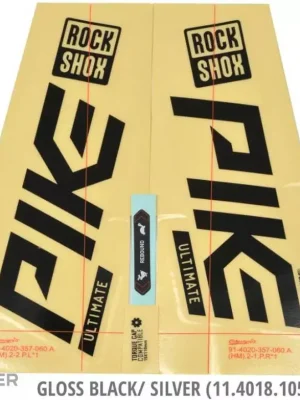 Rock Shox Decal pro Pike Ultimate 27,5"/29" 2021 gloss black for silver Vrácení Zdarma