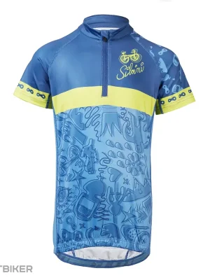 SILVINI Scrivia dětský dres, blue/lime Ověřený