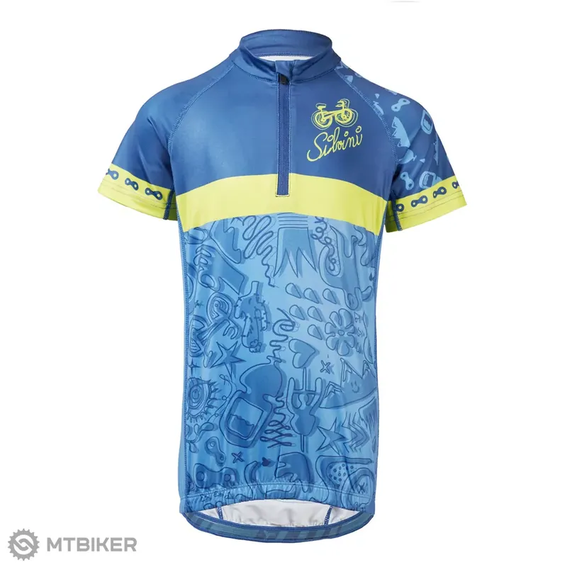 SILVINI Scrivia dětský dres, blue/lime Ověřený