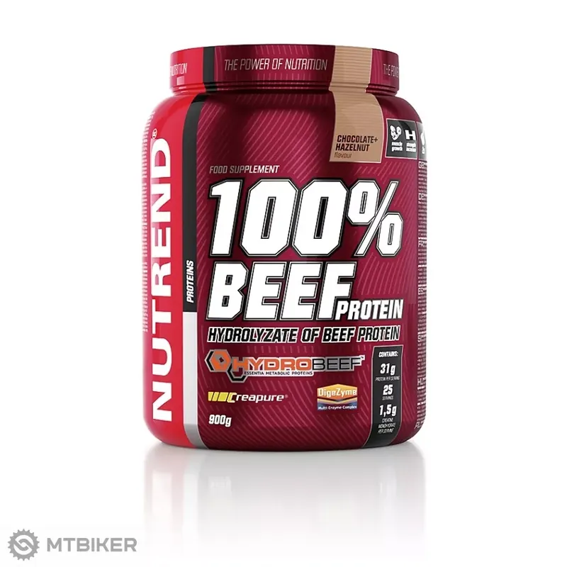 Rychlé Dodání NUTREND 100% BEEF PROTEIN - čokoláda + lískový ořech 900 g