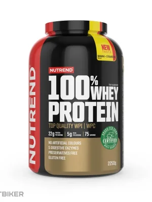 Zlevněný NUTREND 100% WHEY PROTEIN, banán + jahoda
