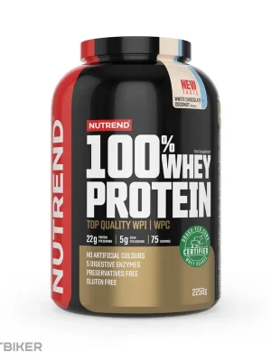 Sleva NUTREND 100% WHEY PROTEIN, bílá čokoláda + kokos