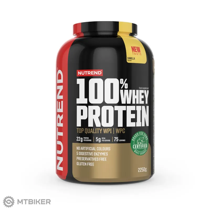 Výhodná Nabídka NUTREND 100% WHEY PROTEIN, jahoda