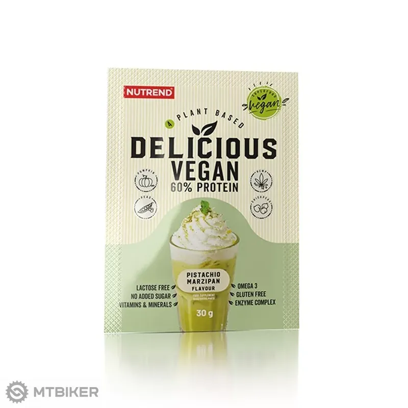 Nová Kolekce NUTREND DELICIOUS VEGAN PROTEIN, pistácie + marcipán