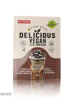 Značkový NUTREND DELICIOUS VEGAN PROTEIN, čokoláda + lískový ořech