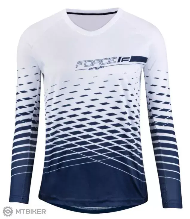 FORCE Angle dámský dres, bílý/modrý Nová Kolekce