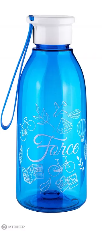 Nejlepší Cena FORCE Drop Tourist láhev, 0.6 l, transparentní/modrá
