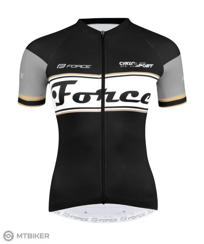 Cenový Hit FORCE Retro dámský dres, černá/zlatá