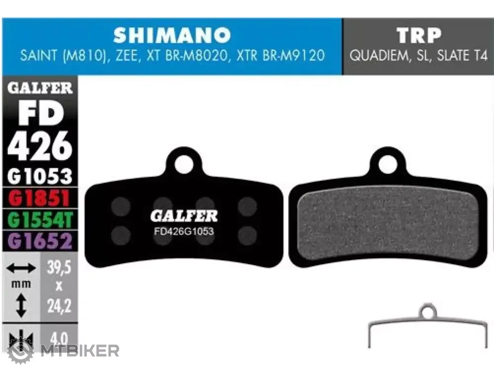 Galfer FD426 G1053 Standard brzdové destičky, organické Omezená Nabídka