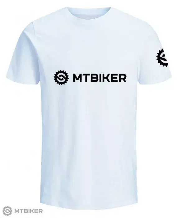 MTBIKER LOGO 1 tričko, bílé Levný