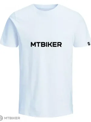 Vysoce Kvalitní MTBIKER LOGO 3 tričko, bílé