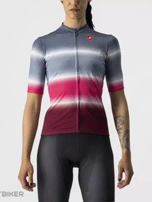 Castelli DOLCE dámský dres, světlá ocelová/modrá/bordó Nejlepší Volba