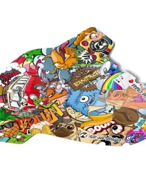 Značkový Rie Sel design CrissCross přední blatník, Stickerbomb Eyecatcher