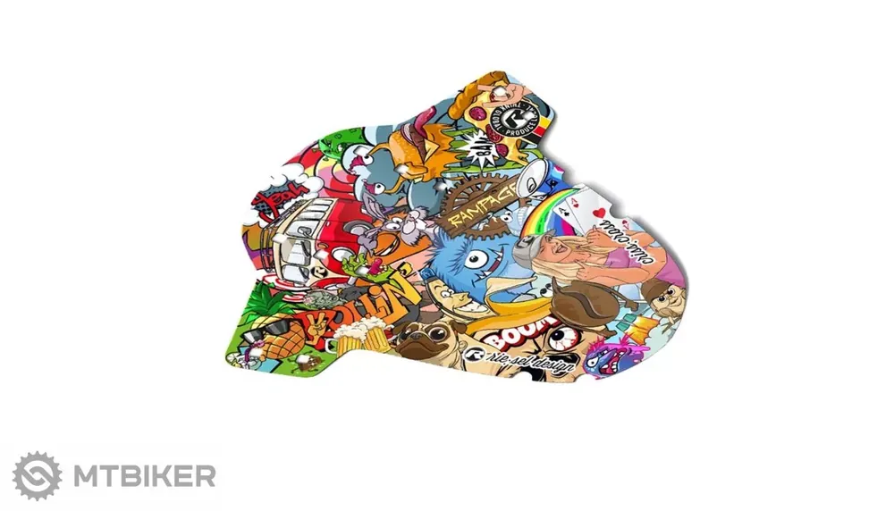 Značkový Rie Sel design CrissCross přední blatník, Stickerbomb Eyecatcher