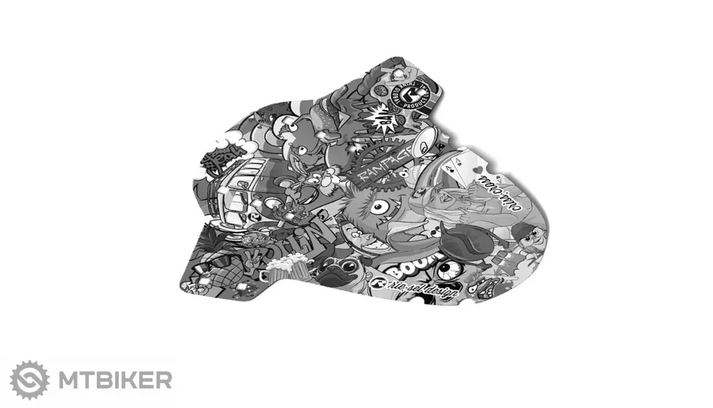 Must-Have Rie Sel design CrissCross přední blatník, Stickerbomb Eyecatcher Ultrablack