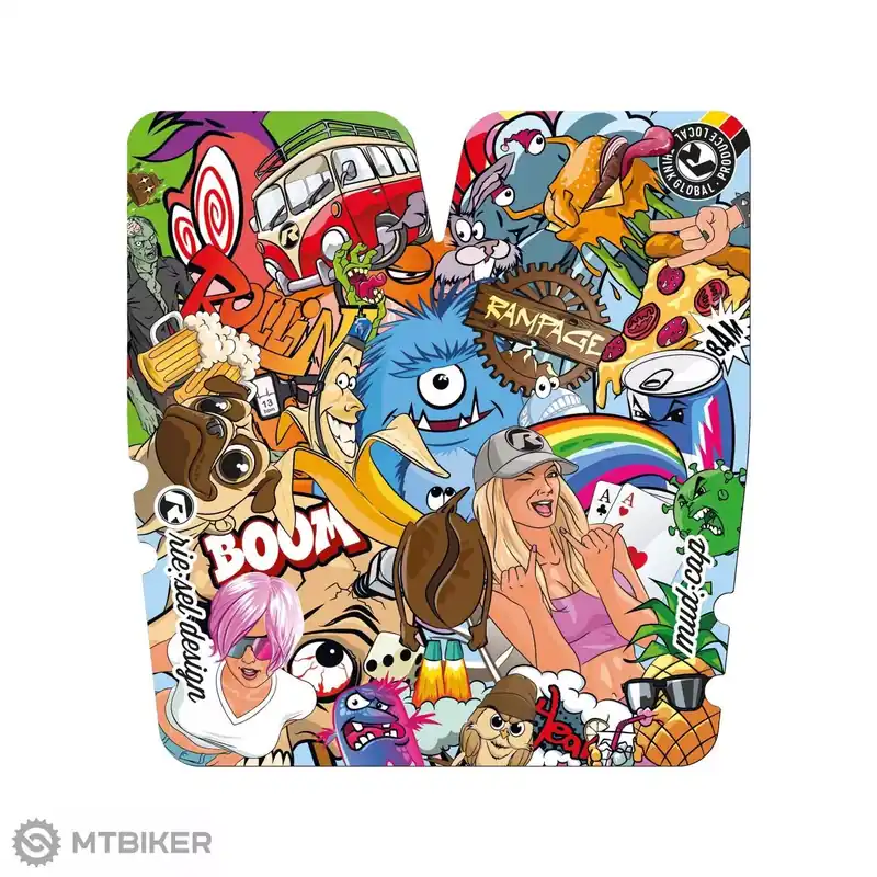 Pouze Dnes Rie Sel design kšilt RIESEL Mud Cap Stickerbomb Eyecatcher
