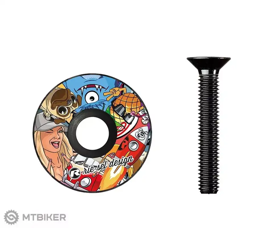 Rie Sel design karbonové víčko, stickerbomb eyecatcher Must-Have