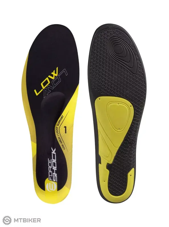 Top Prodej FORCE Shock Low vložky do treter, černá/žlutá