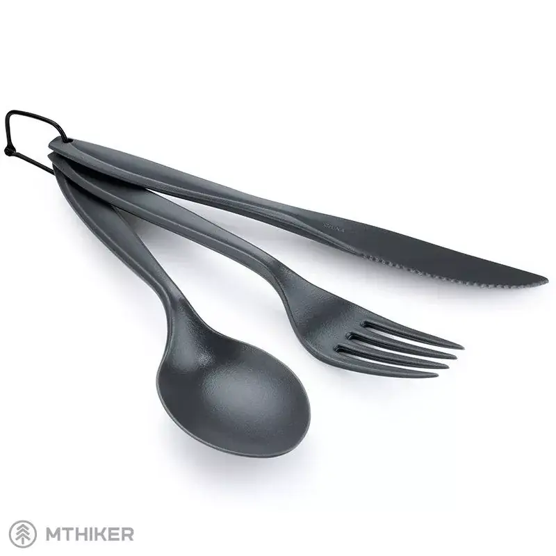 Nízká Cena GSI Outdoors Ring Cutlery Set příborový set, tmavě šedá