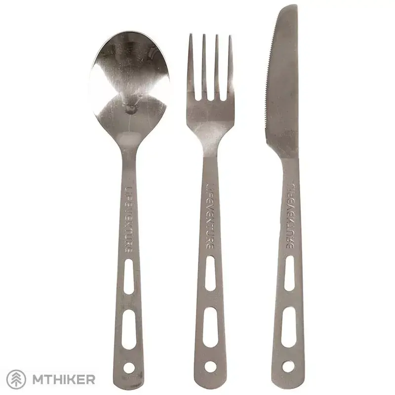 Nakupujte Hned Lifeventure Knife Fork Spoon Set - Titanium turistický příbor