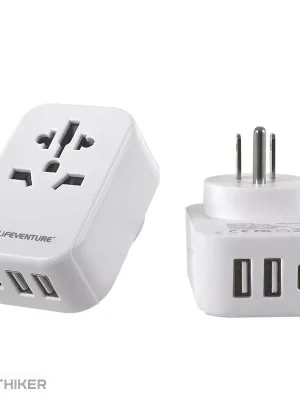 Odeslání Ihned Lifeventure World to US cestovní adaptér s USB (& USB C)