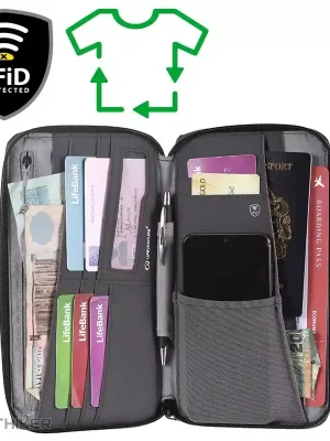 Lifeventure RFiD Travel Wallet Recycled cestovní pouzdro, šedá Cenově Výhodný