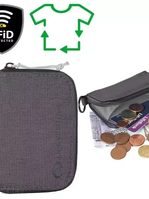 Akce Lifeventure RFiD Coin Recycled peněženka, grey