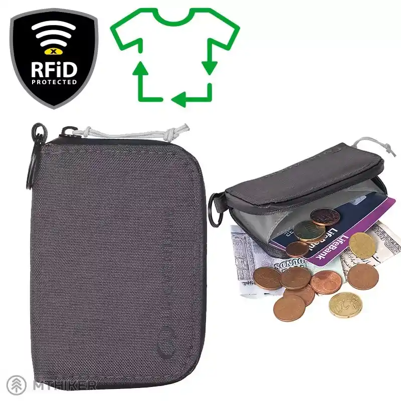 Akce Lifeventure RFiD Coin Recycled peněženka, grey