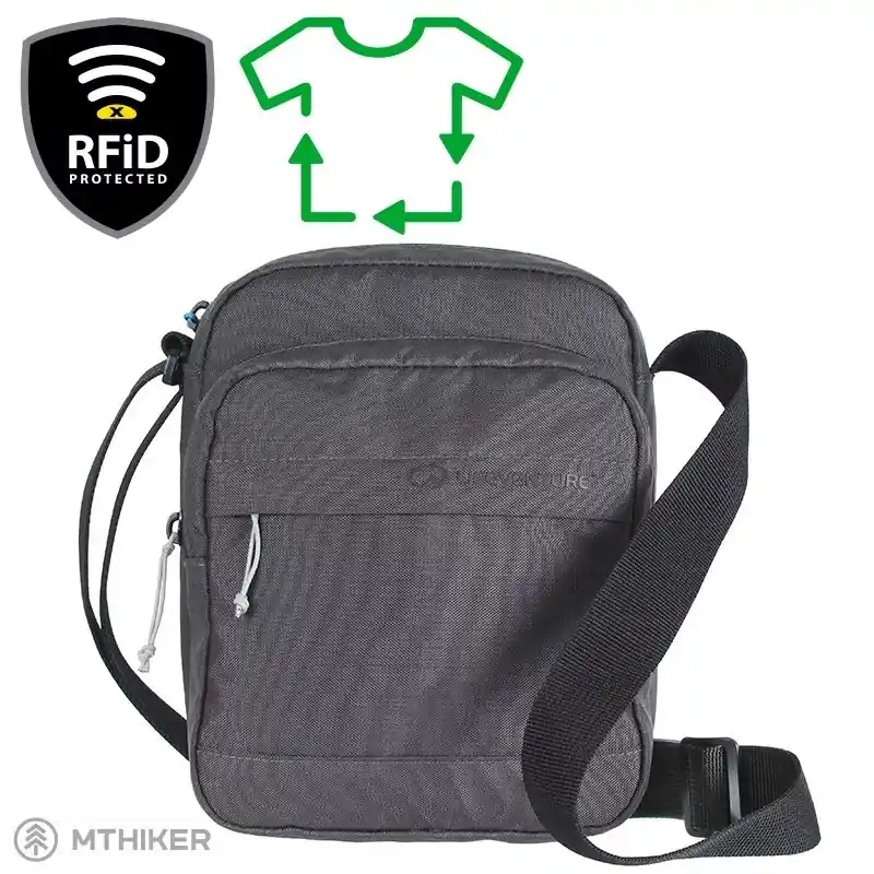 Must-Have Lifeventure RFiD Recycled taška na rameno, šedá