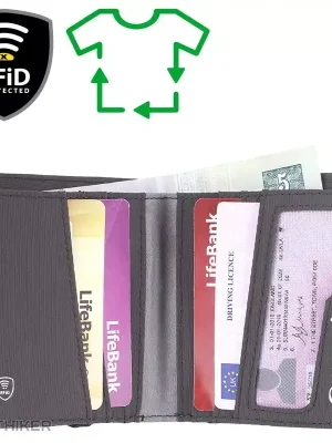 Lifeventure RFiD Compact Wallet Recycled peněženka, grey Vrácení Zdarma