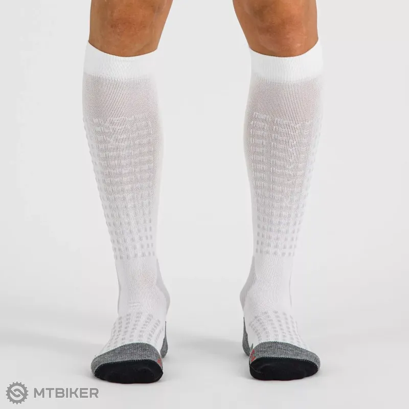 Sportful APEX LONG ponožky, bílá/žlutá Must-Have