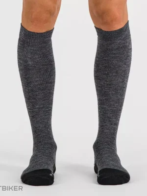 Sportful EXTRA WARM WOOL LONG ponožky, černá/tmavě šedá Autentický