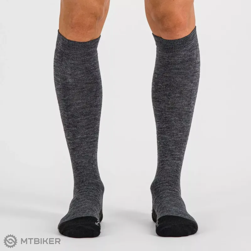 Sportful EXTRA WARM WOOL LONG ponožky, černá/tmavě šedá Autentický
