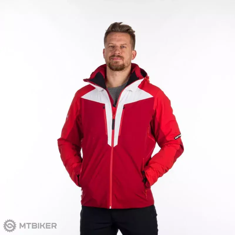 Northfinder STEPHAN lyžařská bunda, červená/bílá Bezpečná Platba