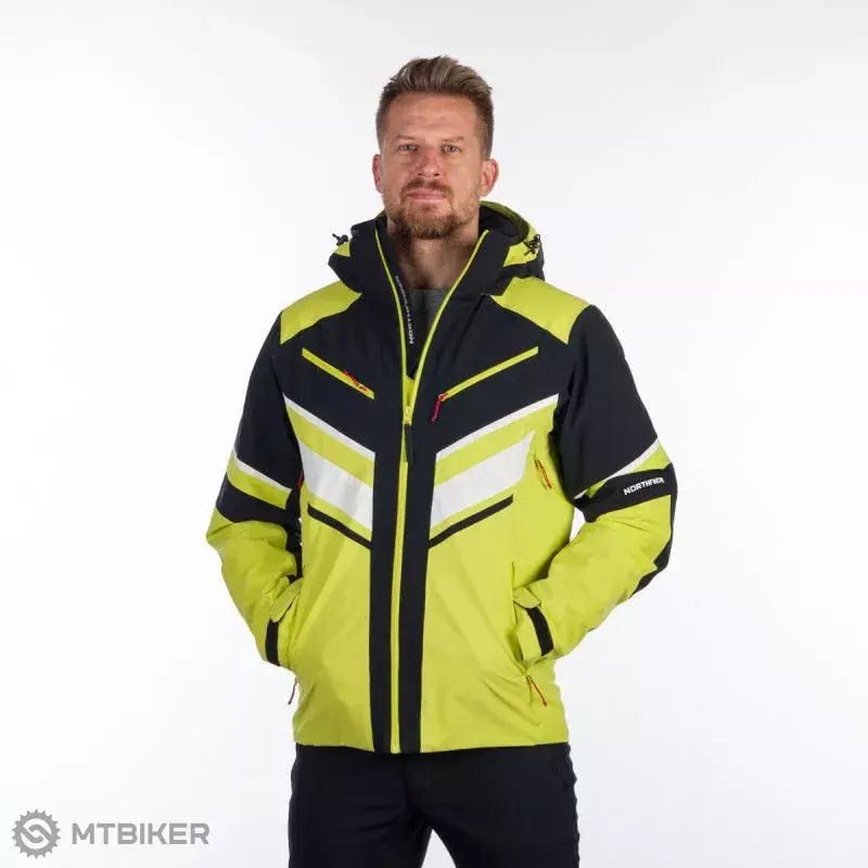 Nejprodávanější Northfinder EARL lyžařská bunda, limegreen/black