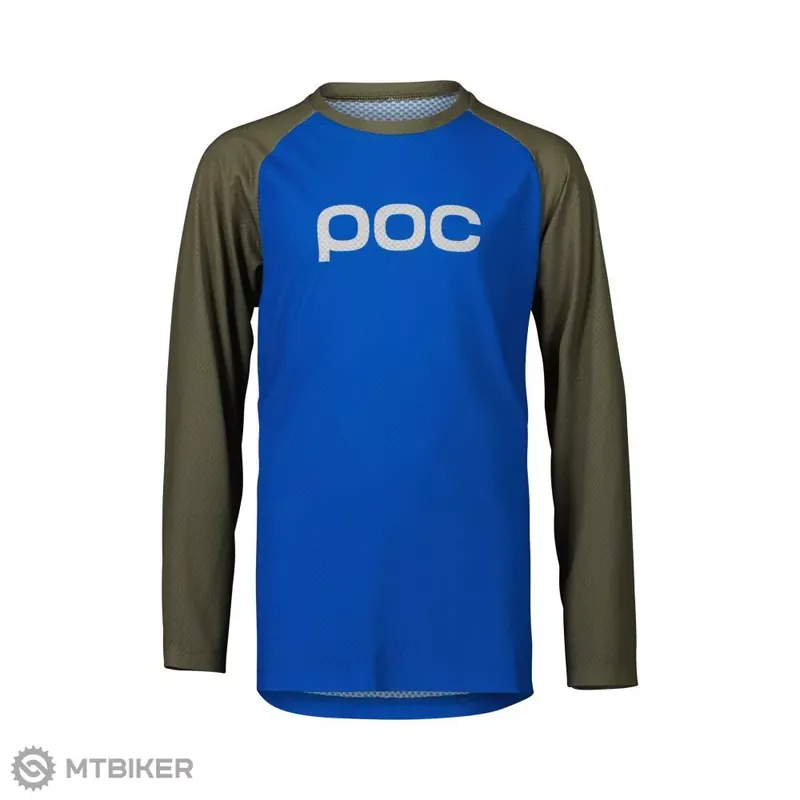 POC Y‘s Essential MTB LS dětský dres, natrium blue/epidote green Aktuální