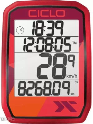 Sleva CICLO PROTOS 105 cyklopočítač, červená