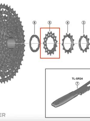 Shimano pastorek 15z. pro CS-LG600 Linkglide Akce