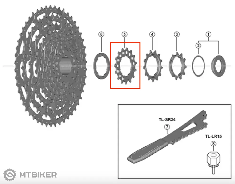 Shimano pastorek 15z. pro CS-LG600 Linkglide Akce