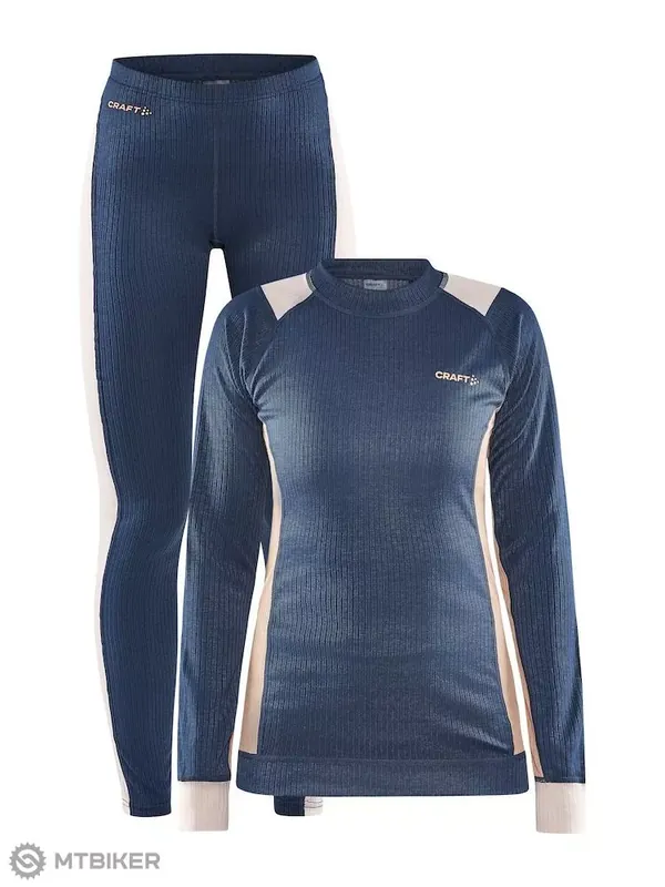 Značkový Craft CORE Dry Baselayer dámský set, tmavě modrá/růžová