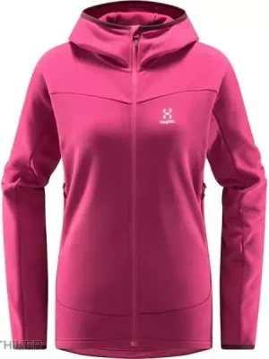 Haglöfs Frost Mid Hood dámská mikina, růžová Omezená Nabídka