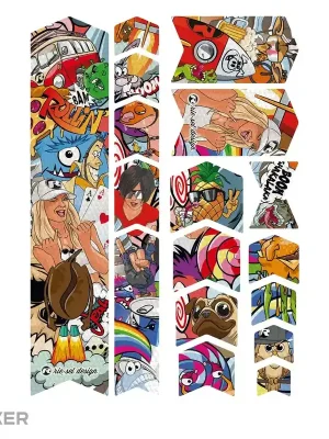 Oblíbený Rie Sel design Tape 3000 nálepky na rám, stickerbomb eyecatcher