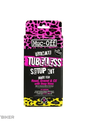 Muc-Off Ultimate Tubeless Setup Kit-Road bezdušová sada, galuskový ventil 60 mm, 160 ml Rychlé Dodání