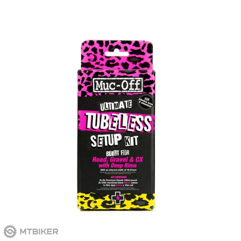 Muc-Off Ultimate Tubeless Setup Kit-Road bezdušová sada, galuskový ventil 60 mm, 160 ml Rychlé Dodání