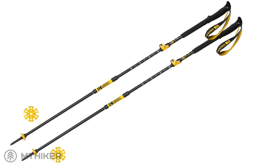 Vysoce Kvalitní Grivel TRAIL Vario hole, 105 - 130 cm, černá/žlutá