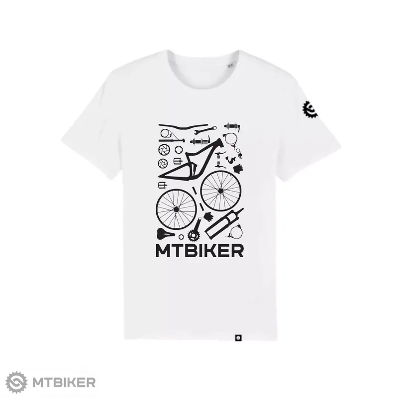 Výprodej MTBIKER KOMPONENTY MTB tričko, bílé