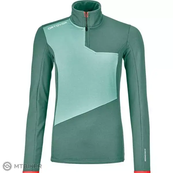 ORTOVOX Fleece Light Zip Neck dámská mikina, Arctic Grey Akční Nabídka